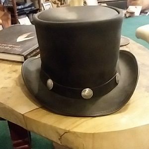 Leather Top Hat